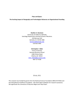 Organizational Founding - Harvard Business School