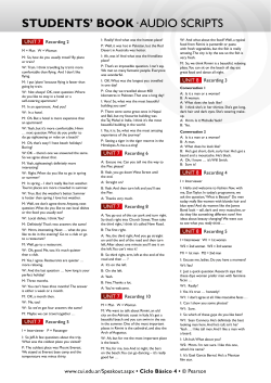 STUDENTS` BOOK&middot; AUDIO SCRIPTS