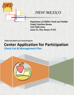 Center Application Management Plan and