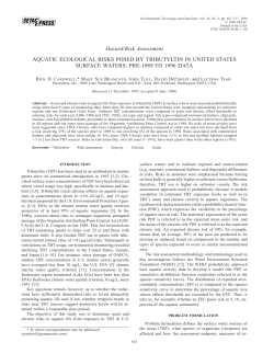Aquatic ecological risks posed by tributyltin in united states surface