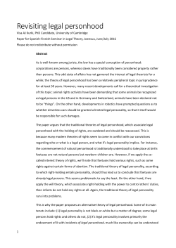 Revisiting legal personhood