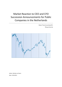 Market Reaction to CEO and CFO Succession