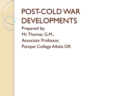 post-cold war developments