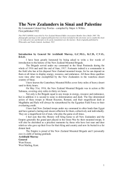 Powles "The New Zealanders in Sinai and Palestine