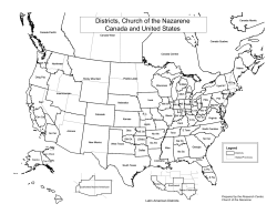 Districts, Church of the Nazarene Canada and United States