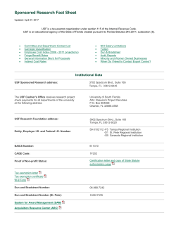 Sponsored Research Fact Sheet