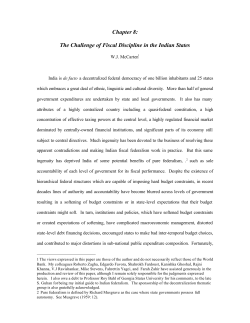 The Challenge of Fiscal Discipline in the Indian States