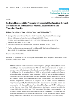 Sodium Hydrosulfide Prevents Myocardial Dysfunction through