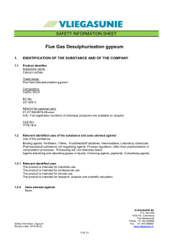 Flue Gas Desulphurisation gypsum