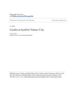 Garden as Symbol: Nature/City - e