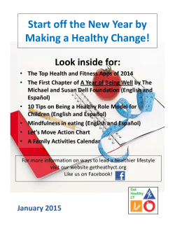 Start off the New Year by Making a Healthy Change!