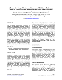 A Comparative Study of Kinetics and Mechanism of Oxidation of