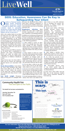 LiveWell: SIDS - Danville Regional Medical Center