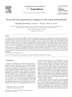 Nickel and lead sequestration in manganese oxide