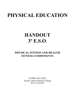 Physical fitness and health handout