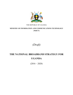 National Broadband Strategy for Uganda Draft
