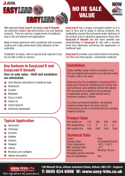 Easy Lead R and Smooth Data Sheet