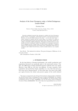 Analysis of the Great Divergence under a Unified Endogenous