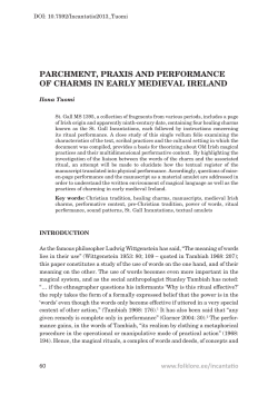 Parchment, Praxis And Performance Of Charms In