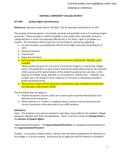 AP 5530 Student Rights and Grievances