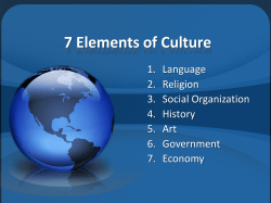 7 Elements of Culture - Mr.Russell | WHS Rocks