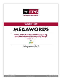 Megawords 6 Word List