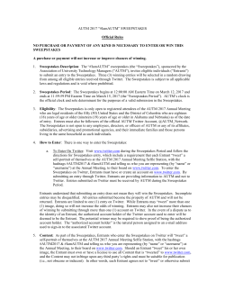 AUTM 2017 “#IamAUTM” SWEEPSTAKES Official Rules NO