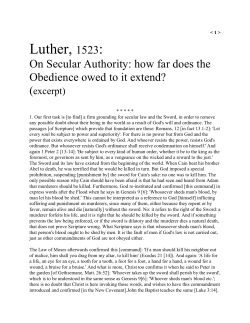 Luther, 1523: