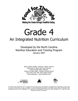 Food for Thought - Eat Smart, Move More NC