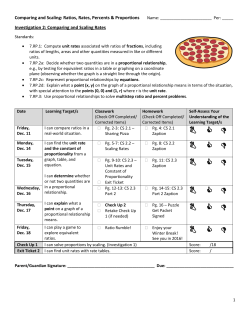 Page 1 1 Comparing and Scaling: Ratios, Rates, Percents
