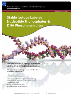Stable Isotope Labeled Nucleotide Triphosphates - Euriso-top