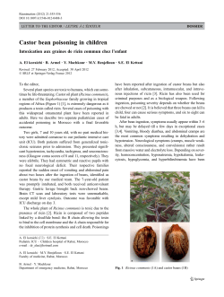 Castor bean poisoning in children
