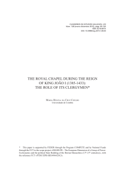 The Royal Chapel during the Reign of King Jo&atilde;o I (1385
