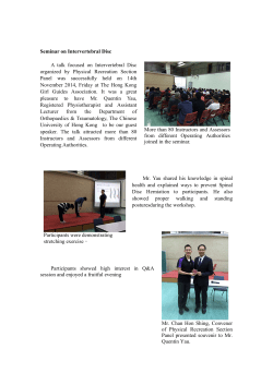 Mr. Chan Hon Shing, Convener of Physical Recreation Section