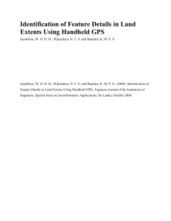Identification of Feature Details in Land Extents Using Handheld GPS