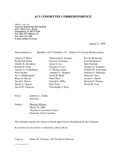 aci committee correspondence - American Concrete Institute
