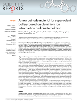 A new cathode material for super-valent battery based on aluminium