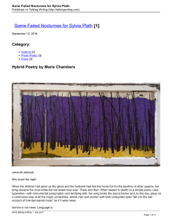 Some Failed Nocturnes for Sylvia Plath