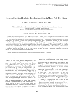 Corrosion Stability of Irradiated Hastelloy
