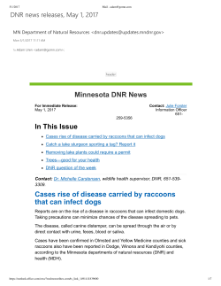 Department of Natural Resources (DNR) issued a warning