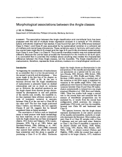 Morphological associations between the Angle