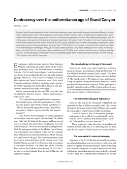 Controversy over the uniformitarian age of Grand Canyon