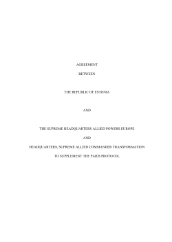 agreement between the republic of estonia and the supreme