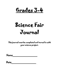 Science Fair Due Dates - Montgomery County Public Schools