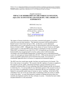 Impact of herbicides on the forest ecosystem, aquatic