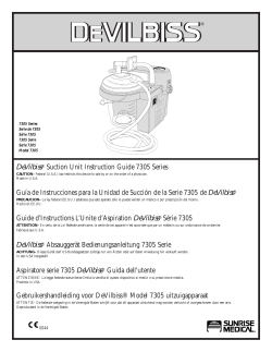 DeVilbiss&reg; Suction Unit Instruction Guide 7305 Series Gu&iacute;a de