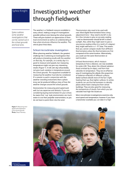 Investigating weather through fieldwork