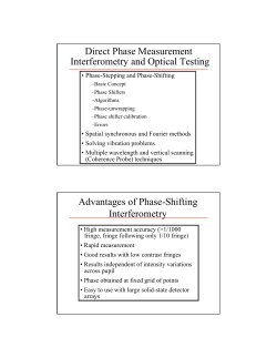 Direct Phase Measurement Interferometry and Optical Testing