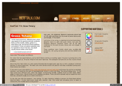 BeefTalk 715: Grass Tetany