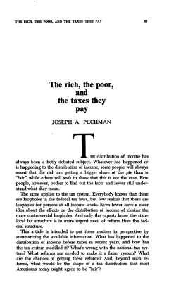 The rich, the poor, and the taxes they pay